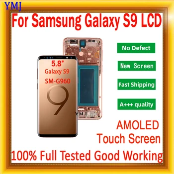 Протестированный Дисплей Для SAMSUNG Galaxy S9 Plus G965 С Цифровым Преобразователем Сенсорного экрана В сборе Для Samsung S9 G960 Запасные Части Для ЖК-дисплея