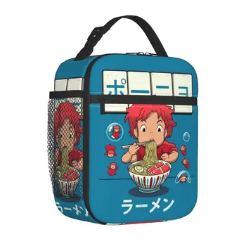 Рамен Поньо На утесе, изолированная сумка для ланча, сумка-холодильник, контейнер для ланча, сумка-тоут Ghibli, ланч-бокс, сумки для хранения продуктов, Офисные сумки для пикника