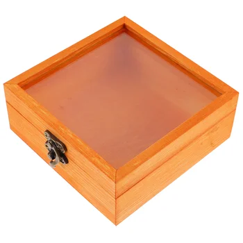 Ретро Прозрачная деревянная коробка, Деревянная коробка с окном, Подарочная посуда, Древесный декор, Стеклянный шкаф, коллекция для домашнего хранения
