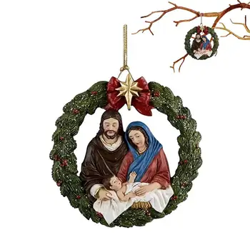 Рождественские украшения для Рождественской елки Переносные Украшения для Рождественской сцены Рождественское Подвесное украшение Религиозный подарок для семьи