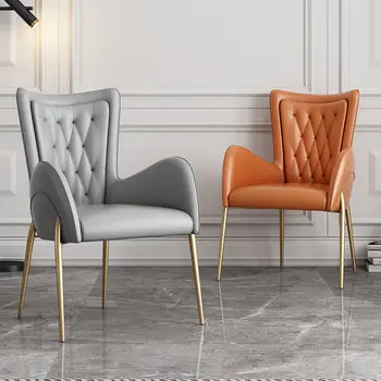 Роскошное обеденное кресло Nordic Light, Домашний туалетный столик, стул для макияжа, Современный минималистичный стул для гостиной, столовой, Спинка рабочего кресла
