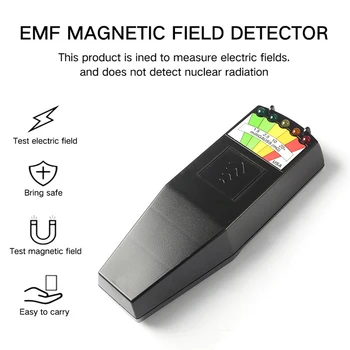 Ручной детектор излучения электромагнитного поля, измеритель ЭДС, Портативный монитор ЭДС Магнитного поля, Бытовой измеритель Гаусса с 5 светодиодами