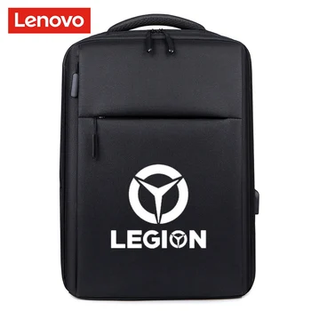 Рюкзак для ноутбука Lenovo черного цвета большой емкости для путешествий на свежем воздухе с портом быстрой зарядки USB, удобная сумка для ноутбука 15,6