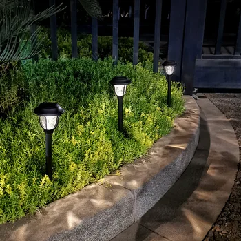 Светодиодные фонари на солнечных батареях, дорожка, уличная водонепроницаемая лампа для газона IP65, ландшафтное освещение для внутреннего дворика, дорожка для украшения двора, сада