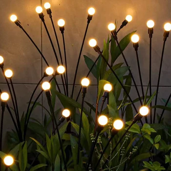 Светодиодный светильник на солнечной энергии в стиле бабочки, уличная водонепроницаемая садовая гирлянда, подвесные ночные светильники, Рождество, свадьба, праздник