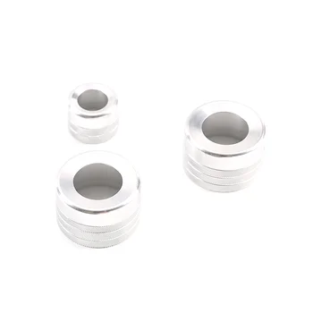 Серебряная ручка кондиционера, кнопка регулировки громкости звука, накладное кольцо для X5 X6 E70 E71 F15 F16