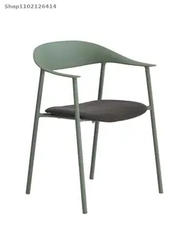 Сетчатый красный стул ins современный минималистичный домашний обеденный стул в скандинавском стиле с подлокотниками, стул для кафе, магазин молочного чая, стул для переговоров