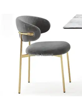 Скандинавский легкий роскошный обеденный стул современный минималистичный домашний стул со спинкой стул для переговоров стул для макияжа железный дизайнерский стул для отдыха