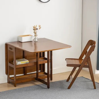 Современные минималистичные обеденные стулья кухонный стул из натурального бамбука Складной Дизайн Сочетание мебели для гостиной со стульями Nordic