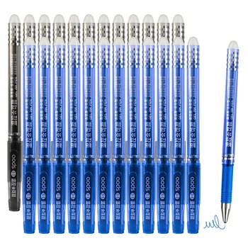 Стираемая ручка 0,5 мм кристально-синий шприц для заправки Mo magic легко протираемая ручка черная студенческая горячая Стираемая Гелевая Ручка шариковая ручка 12ШТ