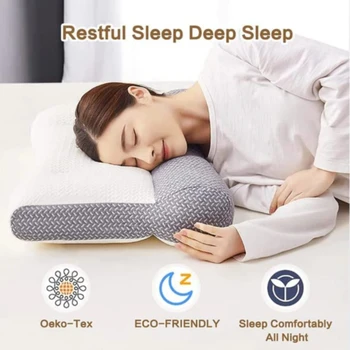 Супер эргономичная ортопедическая подушка для всех положений сна Шейная контурная подушка для облегчения боли в шее и плечах