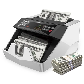 Счетчик денег, детектор фальшивых купюр, автоматическое обнаружение денег, машина для подсчета наличных с высокой скоростью счета, w / UV MG IR