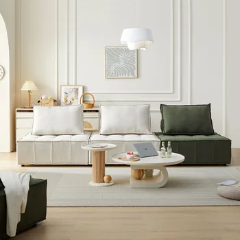 Тканевый диван в минималистском стиле, диван-тофу, комбинированный диван для одного человека, диван для гостиной