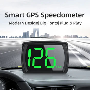 Универсальный Автомобильный GPS HUD USB Head-Up HD Дисплей Цифровой Спидометр Подключи И Играй Крупным Шрифтом КМЧ/МИЛЬ/ч Автомобильные Аксессуары Для Всех автомобилей