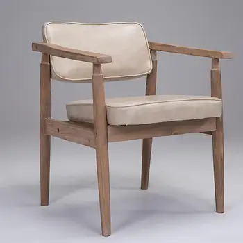 Фанчен из массива дерева, белое Ретро-кресло со старой спинкой, дизайнерский стул для кухни в европейском стиле, индивидуальная мебель для дома Sandalye