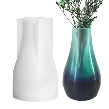 Форма для вазы для цветов Орнамент для вазы 3D Форма для изготовления своими руками Маленькая Высокая Ваза Форма для цветов Формы из силиконовой смолы Ваза Форма из силиконовой смолы