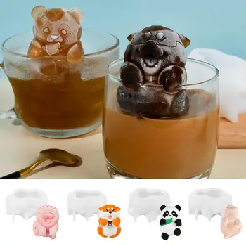 Формы для кубиков льда в виде животных, 3D многоразовая машина для производства шариков льда, герметичные силиконовые формы для льда, инструменты для приготовления мороженого своими руками и кухонные принадлежности
