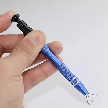 Электронный компонент для извлечения микросхем, синяя ручка-присоска с четырьмя когтями, ручной инструмент для сбора микросхем, инструменты для ремонта мобильных телефонов