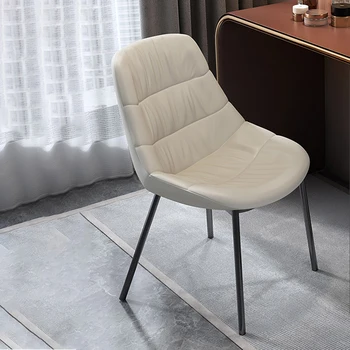 Эргономичный обеденный стул в скандинавском стиле, кожаный туалетный столик, обеденный стул для вечеринки в гостиной, Мягкие роскошные предметы домашнего обихода Cadeira YY50DC